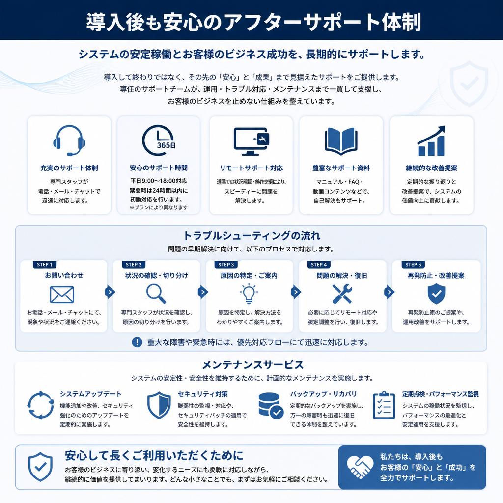 サポート体制の充実