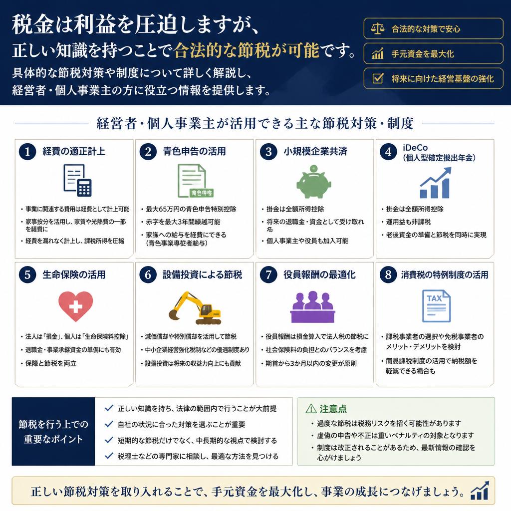 合法的な節税術を徹底解説！