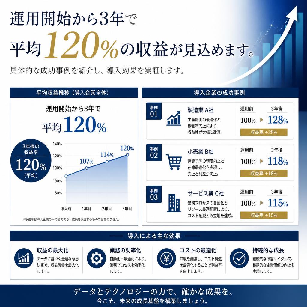 収益の見通しと成功事例